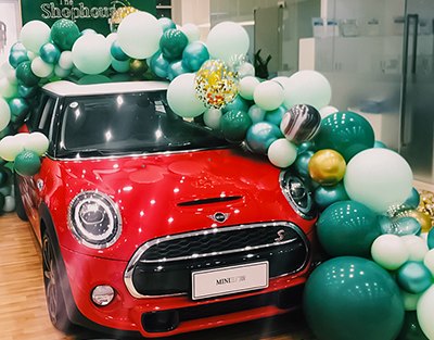 mini4S店庆展厅客户休息区🎈温馨创艺气球布置